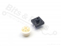 Microswitch push button (make contact) 12x12mm with cap white